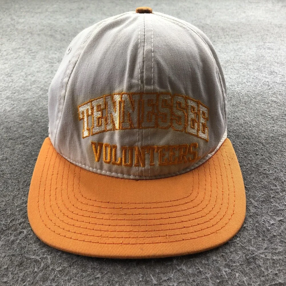 Vintage Tennessee Volunteers Hat Cap Snap Back Mens One Size White NCAA Rifleman